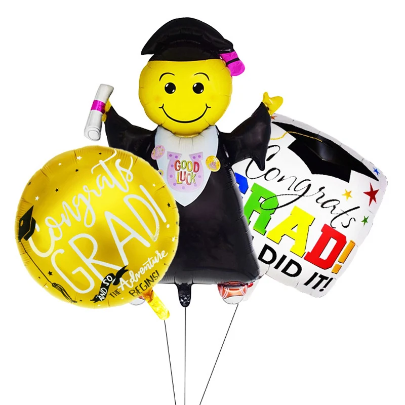 

School Decorations Graduation Balloons Graduation Party Graduation Gift 1PC Foil Balloon Cartoon Congratulation Graduation