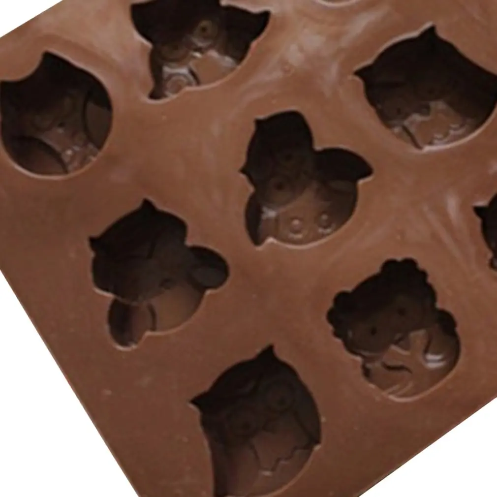 12 Совы Форма Шоколад силиконовая форма для помадки плесень Diy украшения