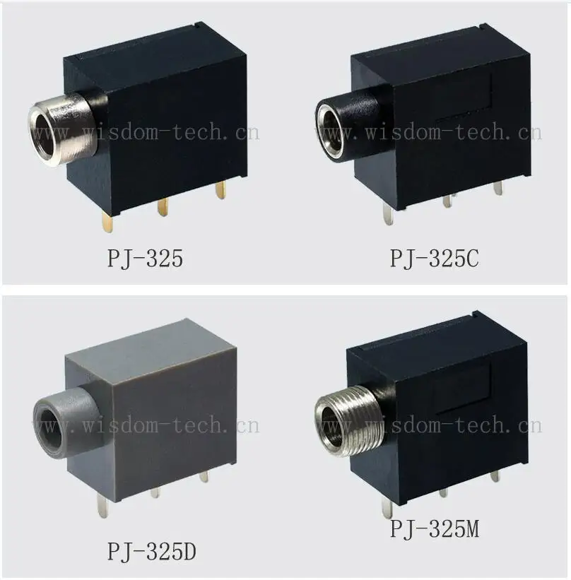 Conector de Áudio 100 mm Conector Estéreo Fêmea para Computador Série de Áudio