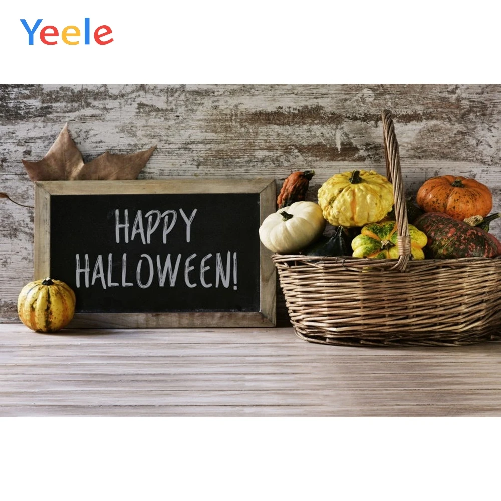 

Yeele Halloween Backdrop Pumpkin Wood Board Newborn Baby Birthday Party Photocall Custom Photography Background For Photo Studio