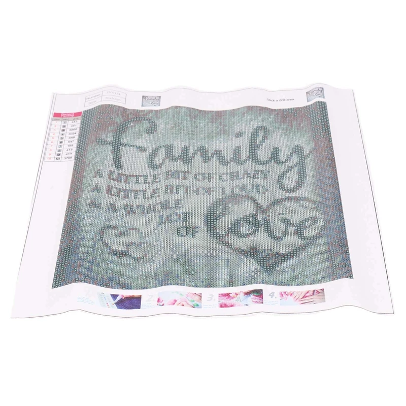 

Full Square Diy Diamond Painting"Family Love Letter" with Macrame Woven Wall Hanging Tapestry