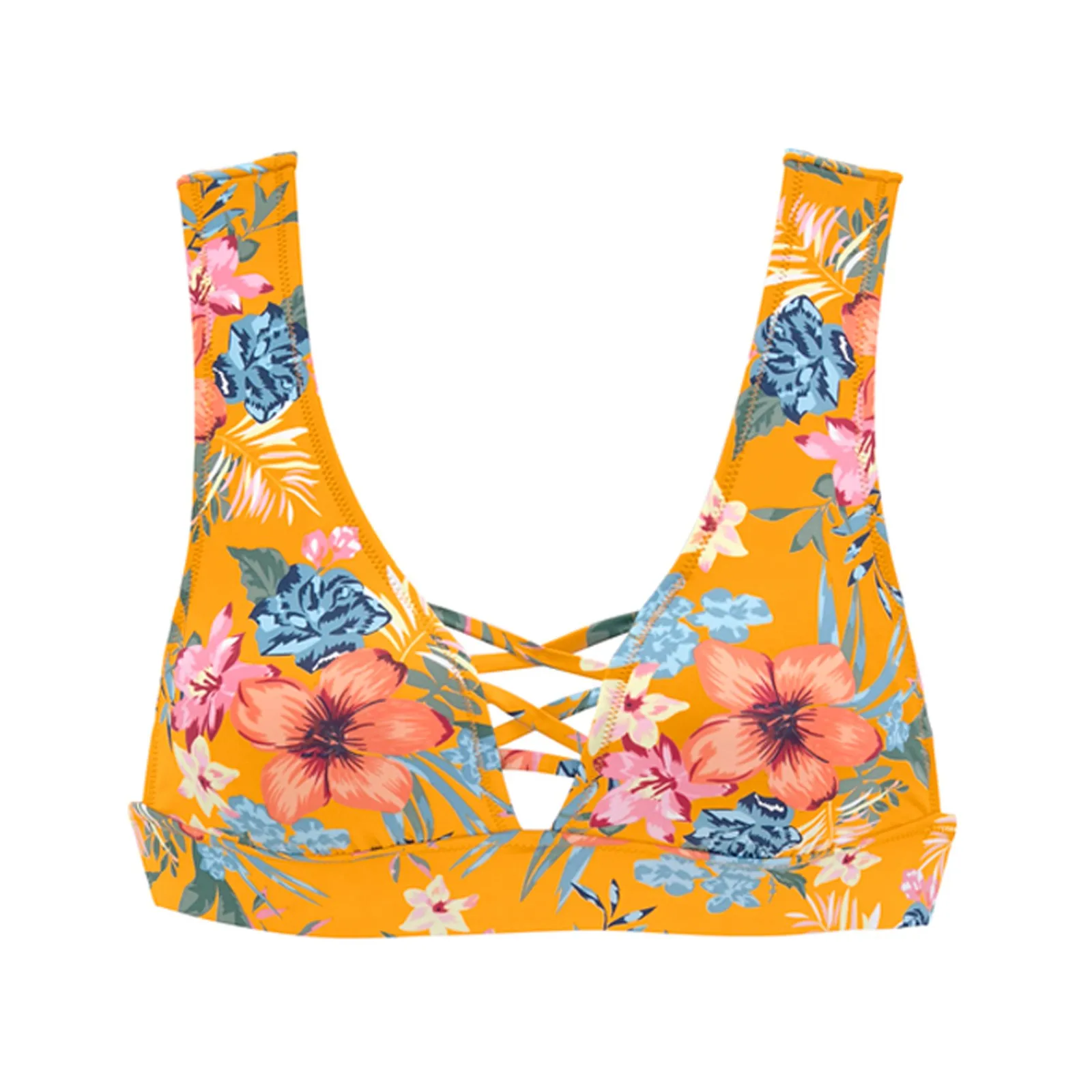 

Womail bikini swimwear women sexy bikini high waist bikini Women Fashion Sexy Open Back Loose Print Vest Split Beachwear Bikini