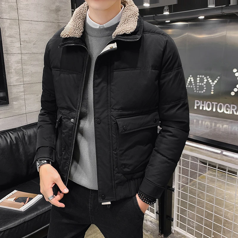 2019 Модная Повседневная зимняя куртка мужская Высококачественная утолщенная