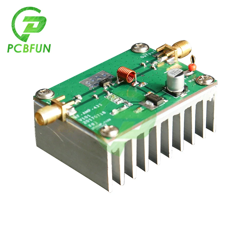 

433MHz 8W Power Amplifier Board RF HF High Frequency Amplifiers SMA-k Female Digital Power Amplificador