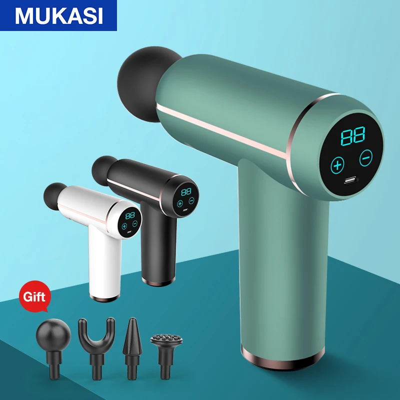 

MUKASI LCD Display Muscle Massage Gun Portable Neck Muscle Massager Pain Therapy for Body Massage Relaxation Pain Relief