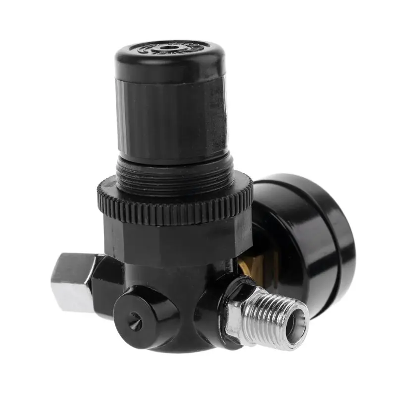 

1/4\" Air Pressure Regulator Reducer 12Bar 180 PSI Spray Pressure Valve Gauge 203C