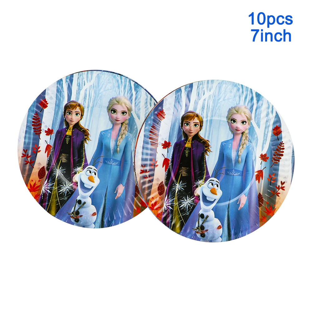 Декорации на день рождения принцесс Disney Frozen 2: посуда одноразовая, тарелки, салфетки, предметы для бэби-шауэра, горячая распродажа.