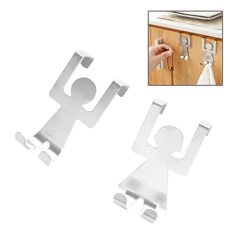 2 шт. кухня нержавеющая сталь мультфильм гуманоид любителей в форме двери сзади