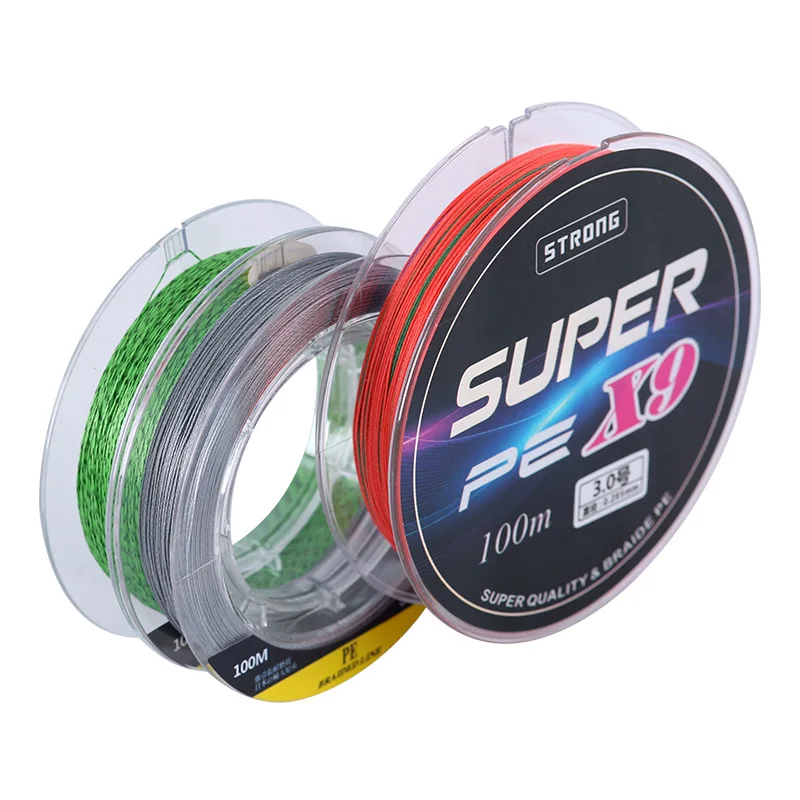 

Nine-strand braided anti-bite line 100 meters PE line with speckled wear-resistant fishing line parallel braided sea fishing