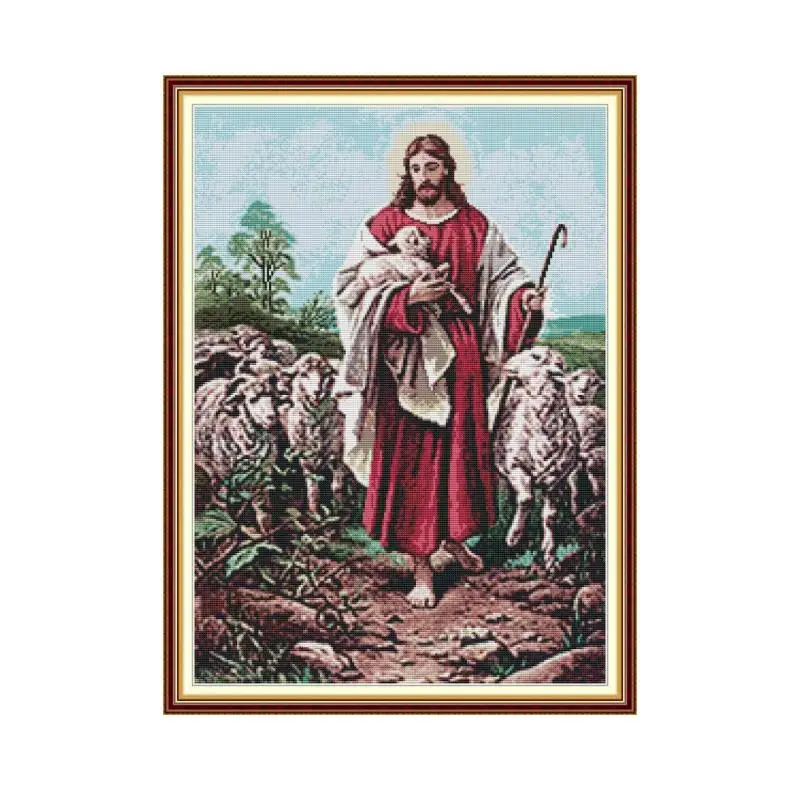 

Joy Sunday Jesus Patterns Counted 11CT 14CT Cross Stitch Sets Printed on Canvas DIY DMC Embroidery Kit for Needlework Home Decor
