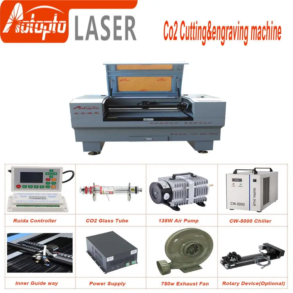 1610 г. машина для лазерной резки и гравировки с двумя головками Co2 дерева МДФ