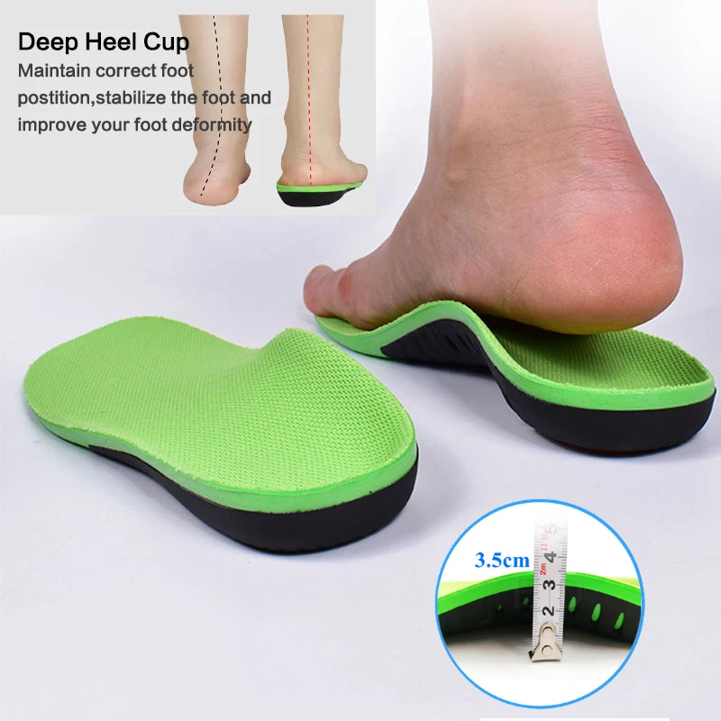 Ортопедические стельки из ПУ кожи коррекция плоскостопия и искривления ноги