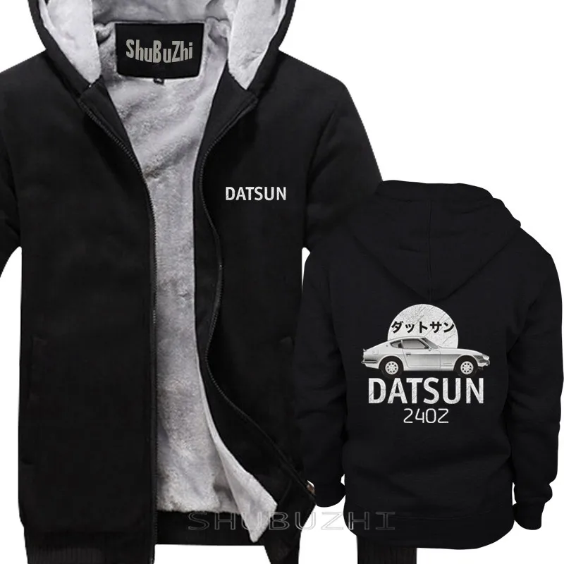 thick black Модные новые толстовки пуловеры JDM Datsun логотип 240Z Толстая куртка японский классический хлопок Толстовка sbz5427 - Цвет: thick black