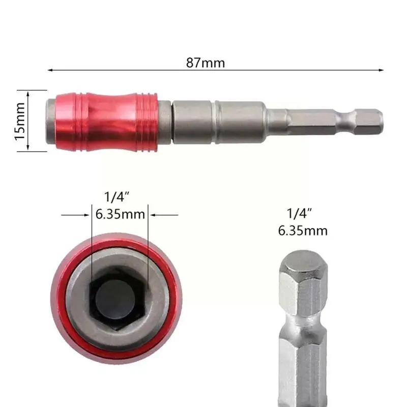 

Electromagnetic screw drill bit Universal screw drill drill release quick bit Electric post bit 6.35mm self-locking L2N6