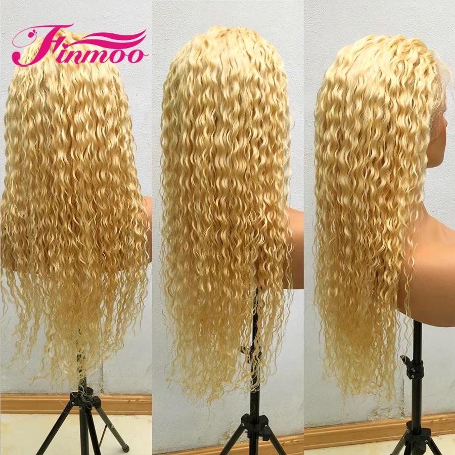 Парик #613 блонд кудрявые человеческие волосы парик часть на сетке бразильские