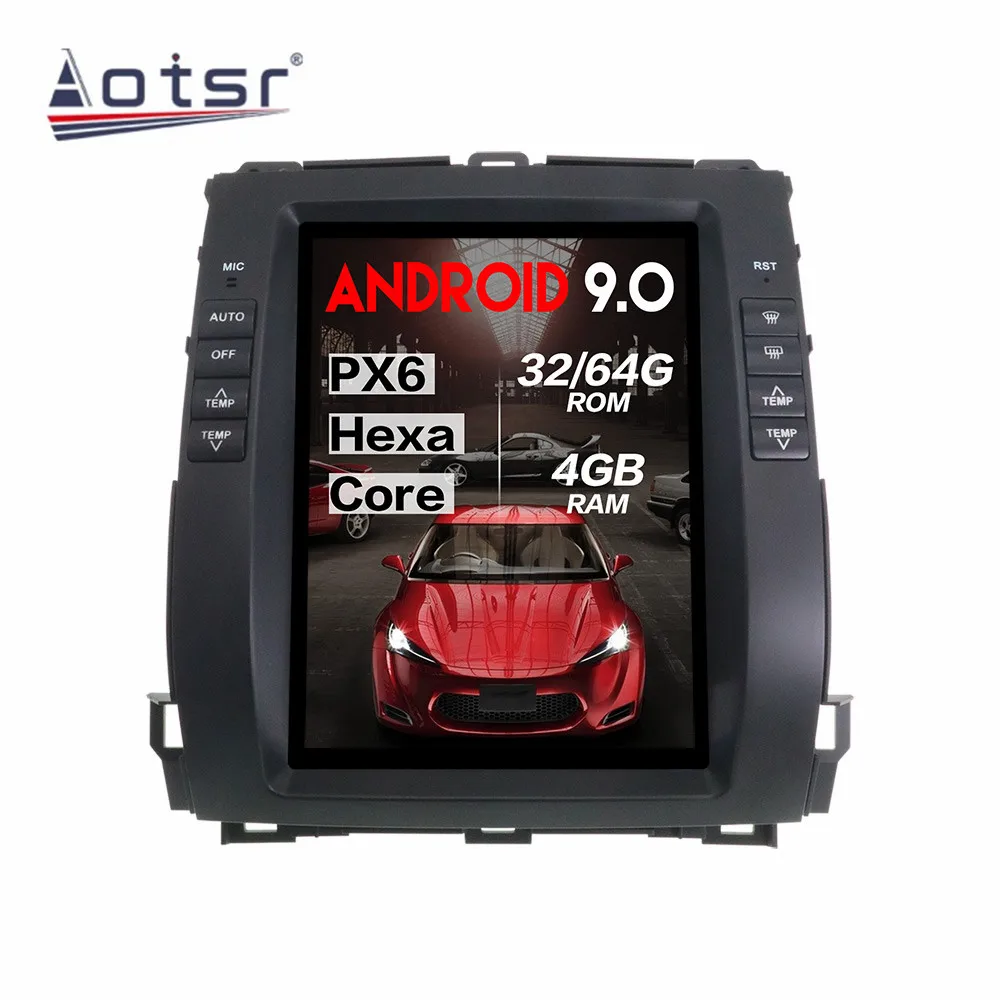 Android 9.0 GPS-навигация Радио DVD-плеер для Toyota Prado 2002-2009 видеоплеер стерео головное