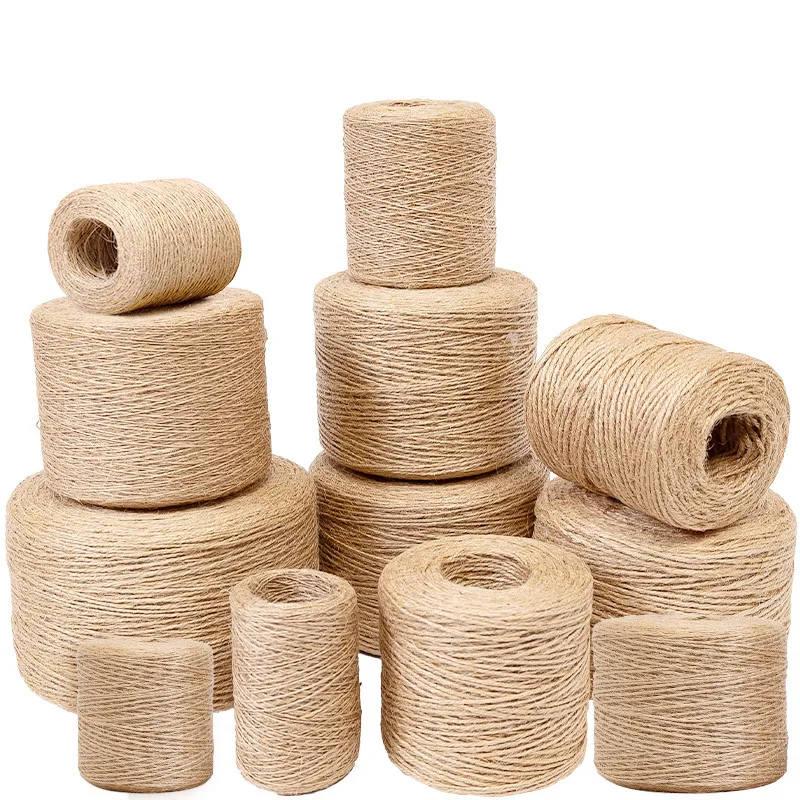 

1/2/3/4/5/6/8/10/12/14mm Hemp Rope Diy Handmade Thickness Jute Photo Wall Tag Decoration Packaging Bundle Twine Tied String