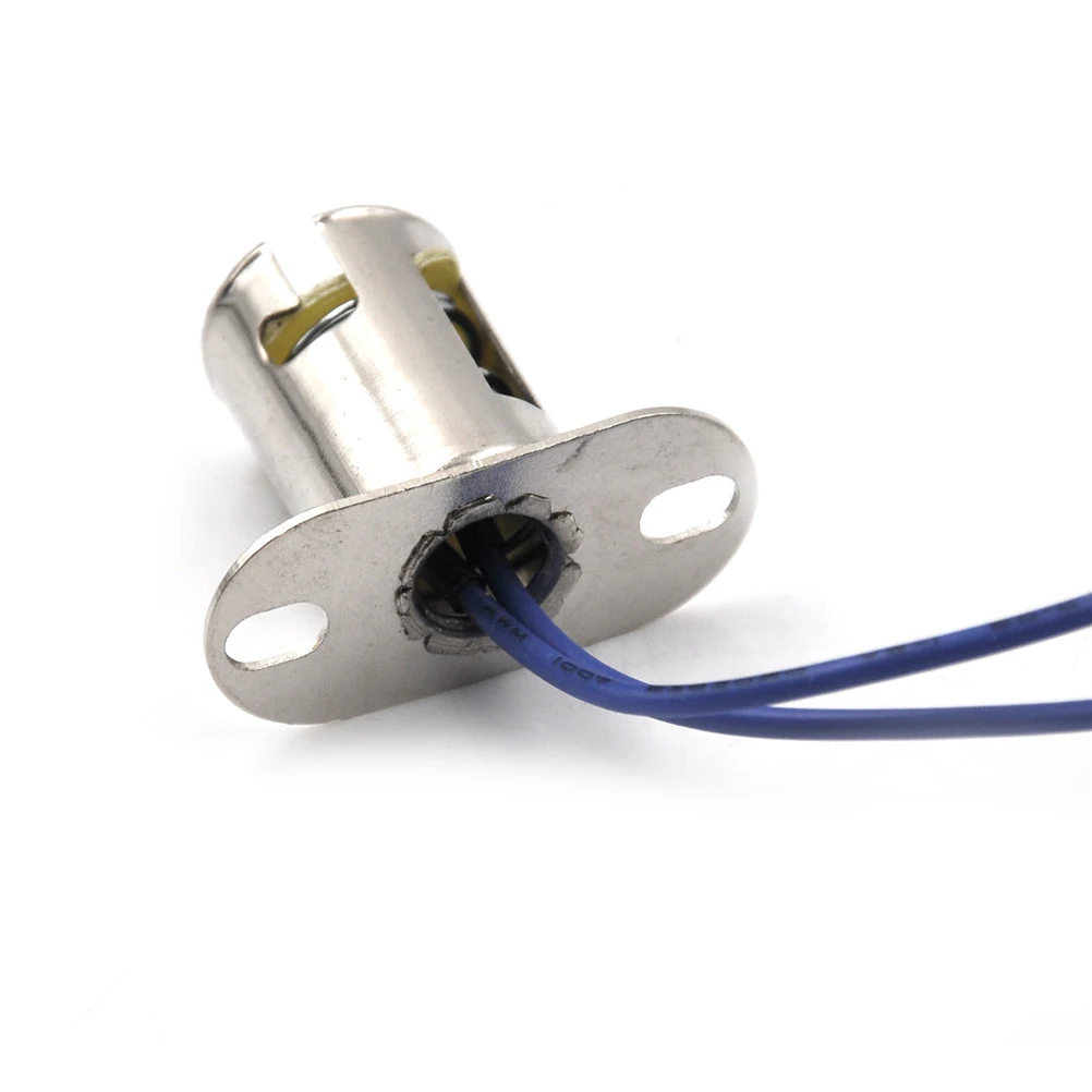 

1pcs Metal B15 Lampholder B15D Socket Flat Foot Lamp Holder Base Ba15d Socket