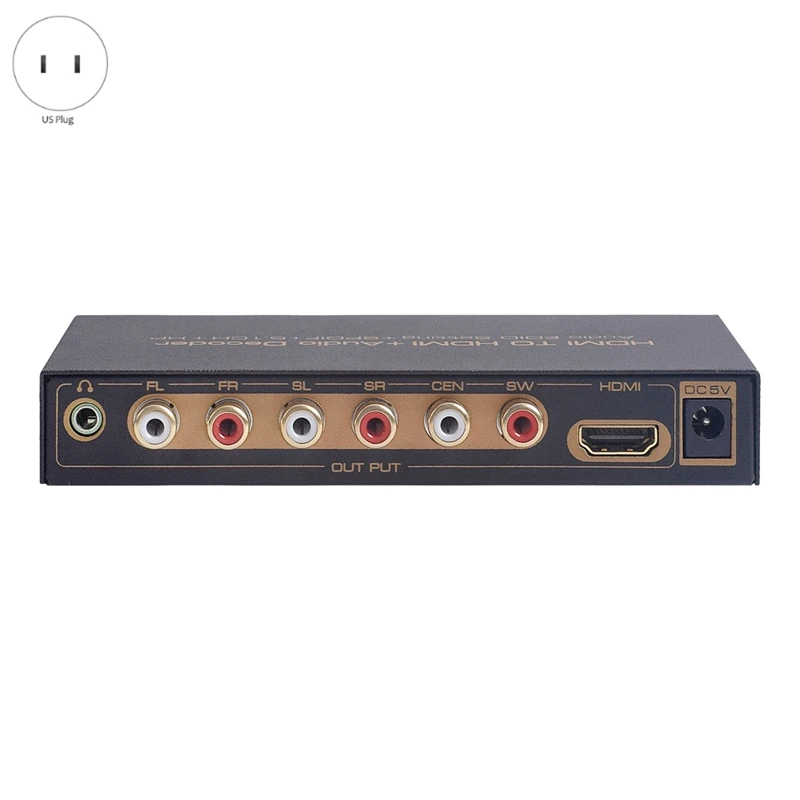HDMI 5.1 CH Digital Audio Decoder Converter Hdmi To + Extractor Splitter Dolby Ac3 Dts Lpcm Supports | Электроника
