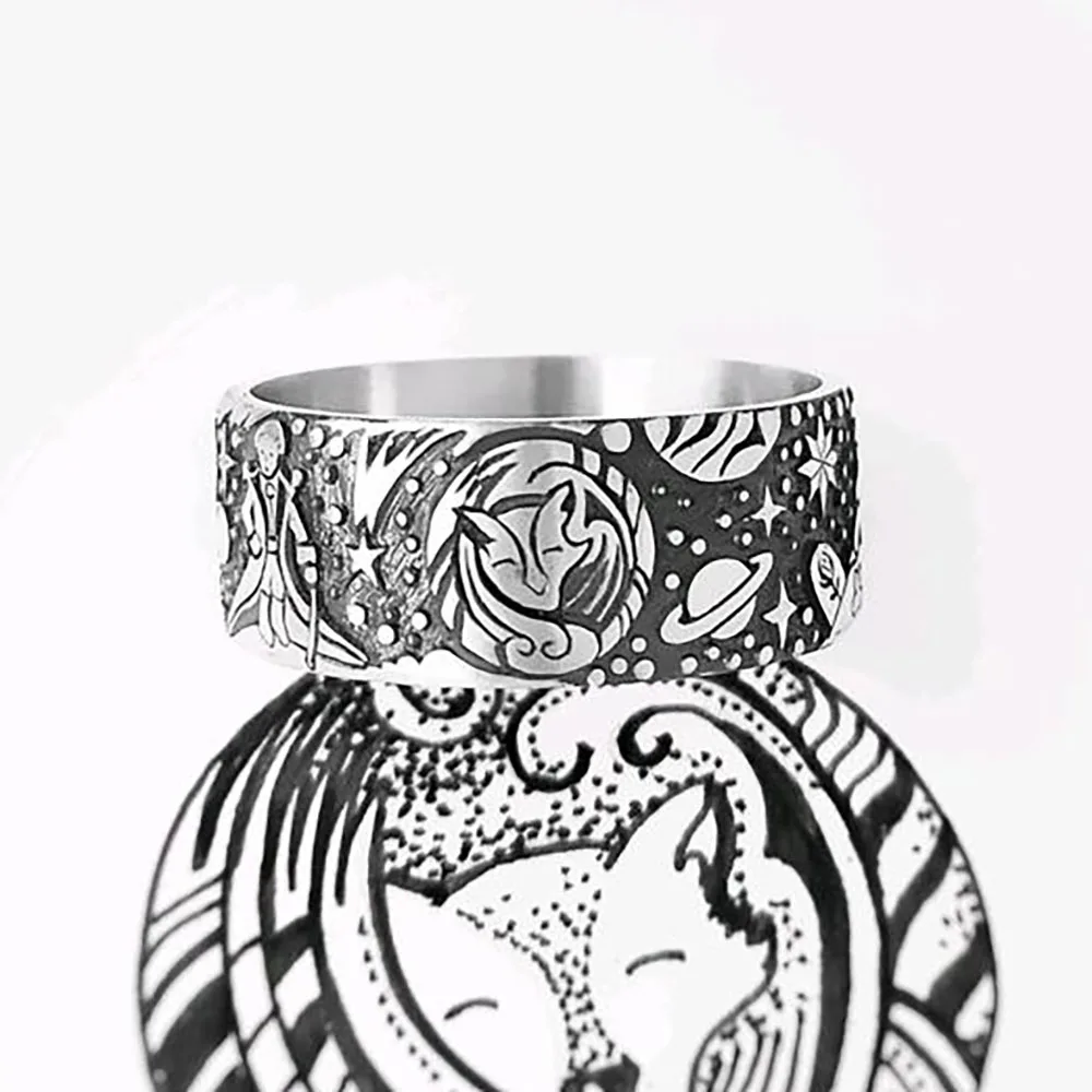 Кольцо унисекс винтажное модное кельтская лиса жаждет Млечного Пути планеты