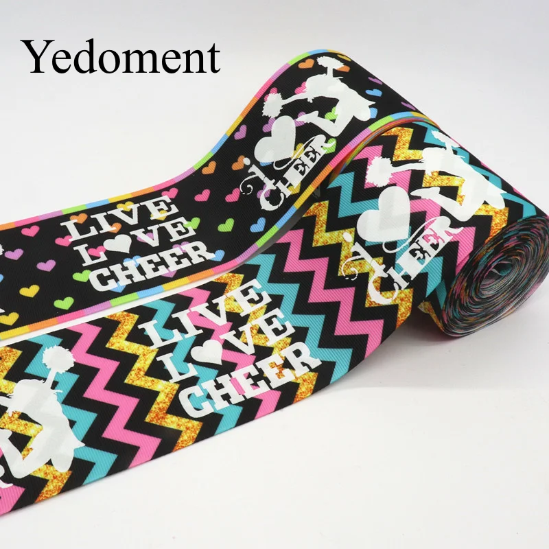 5 ярдов 3 дюйма 75 мм рандомная лента с принтом корсажная для бантов волос