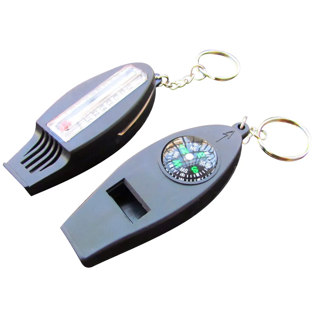 

4-in-one Whistle Compass Thermometer Multi-purpose Whistle Outdoor Life-saving Whistle Travel Hiking Edc Tool 2020 Hot SaleJPY5
