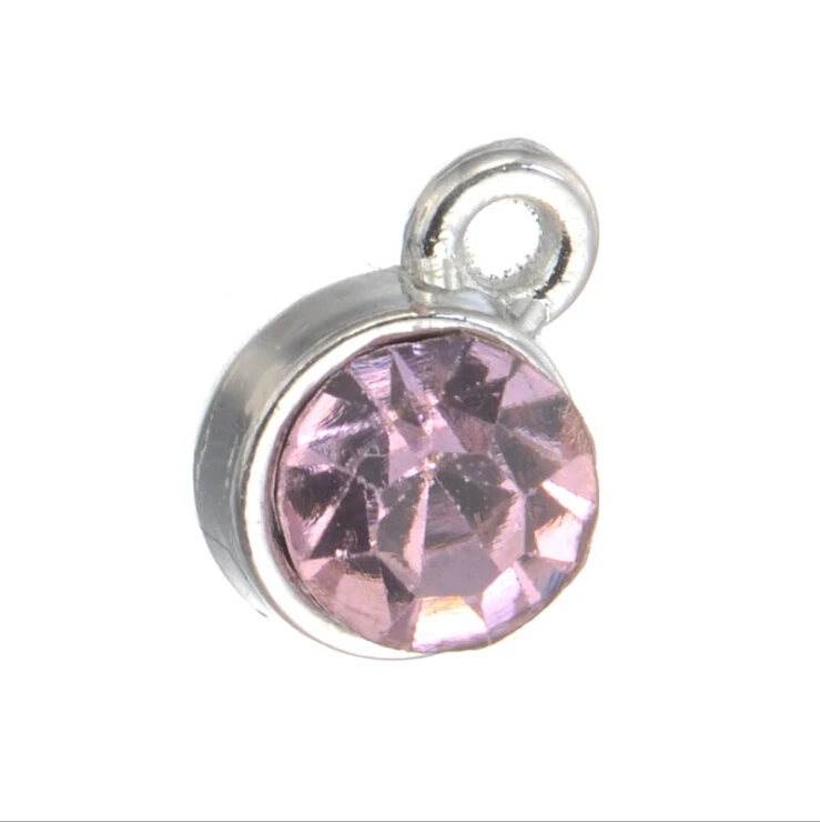 

50pcs Golden Colorful Alloy Crystal Birthday Stone Charms Pendant For Women Girls DIY Necklace Bracelet Accessories Jewelry