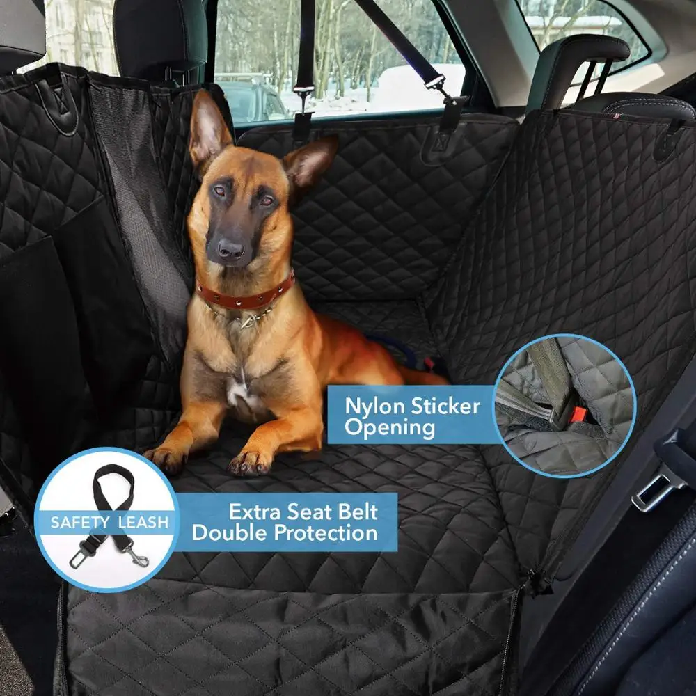 Чехол на заднее сиденье для собак 900D с сетчатым окошком просмотра карман