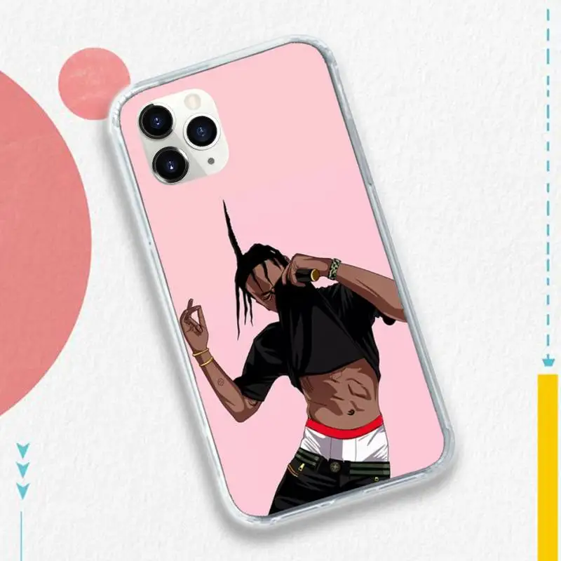 

Famous rapper Travis Scott Phone Case for iPhone 11 12 pro XS MAX 8 7 6 6S Plus X 5S SE 2020 XR