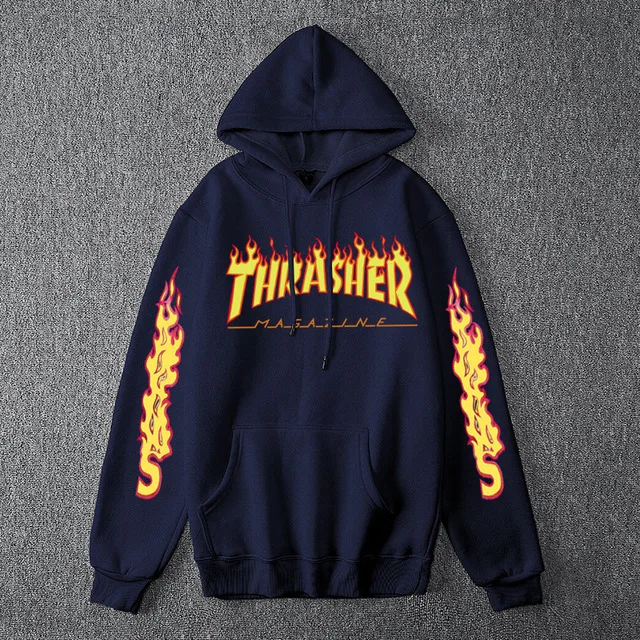 

2021 new men's plus size fashion flame print sports hoodie, hooded sweatshirt, fitness running sweatshirt