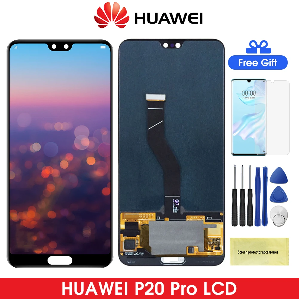 6.1'' P20Pro Lcd Display for Huawei P20 Pro Touch Screen Digitizer with fingerprint For CLT-L09 CLT-L29 | Мобильные телефоны