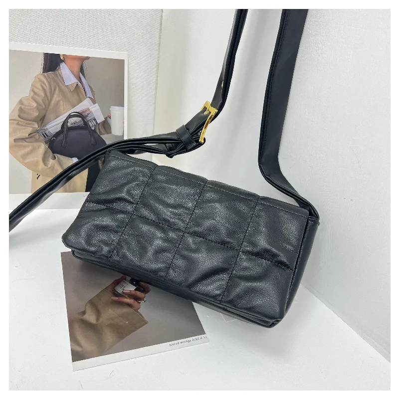 

Embroidery Thread Small PU Leather Crossbody Bags For Women 2022 Women's Luxury Branded Trending Shoulder Handbags Sac Girl
