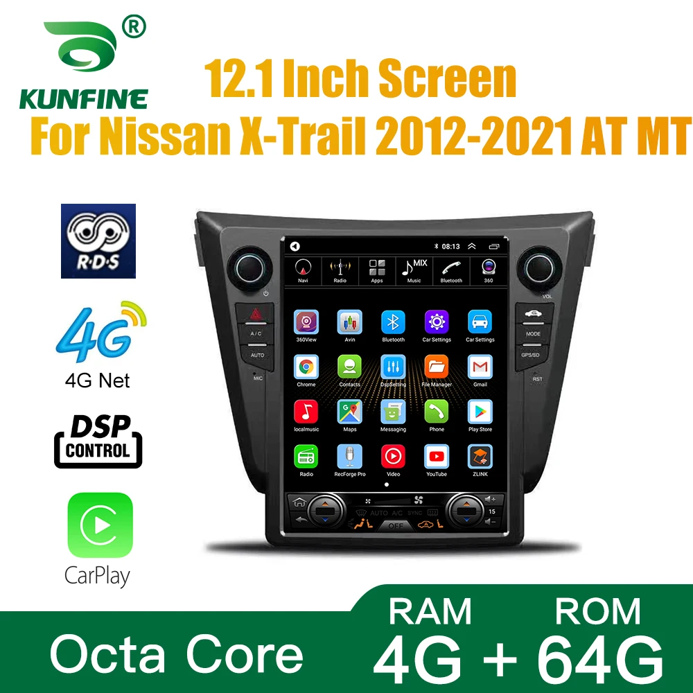 

Tesla Screen Android 10.0 4GB RAM 64GM ROM Octa Core Car DVD GPS Player Deckless Car Stereo For Nissan X-Trail 2012-Now MT Radio