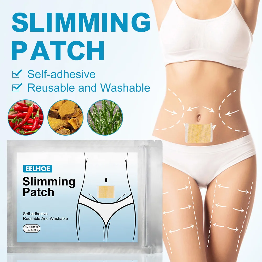 

10Pcs Fat Burning Patch Weight Loss Belly Tighten Stickers Weight Loss Fat Burning Patches Slim Body Shaping Patches Navel Pads