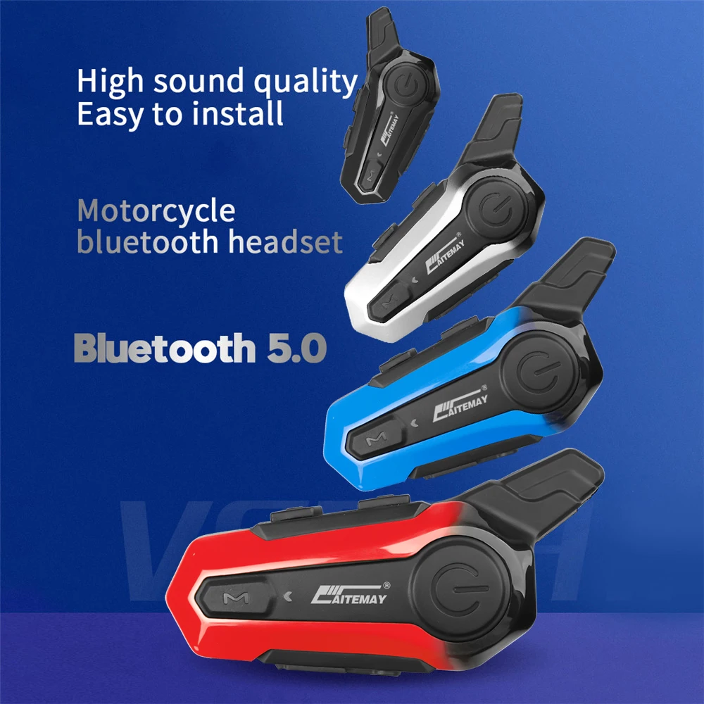 Motorcycle Bluetooth5.0 Helmet Headset Waterproof Intercom Pairing Compatible 2 Riders Talking Interphone Handsfree Call | Автомобили и