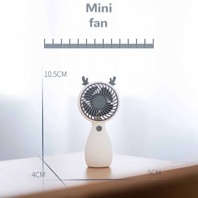 

Cute Hand-Held Fan, USB Charging, Portable Wind Power Ultra-Quiet Mini Multi-Function Electric Fan