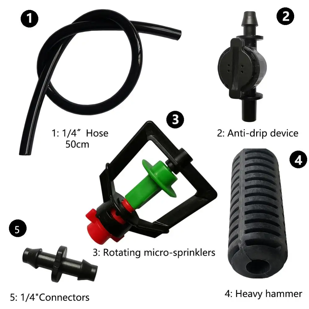 5 комплектов висячий роторный разбрызгиватель для воды Садоводство система