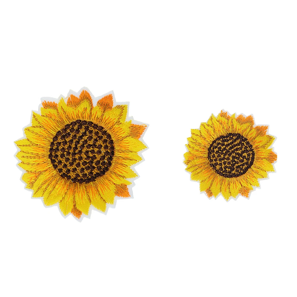 1 шт вышитый стикер подсолнуха утюжок для шитья одежды патч украшения джинсов