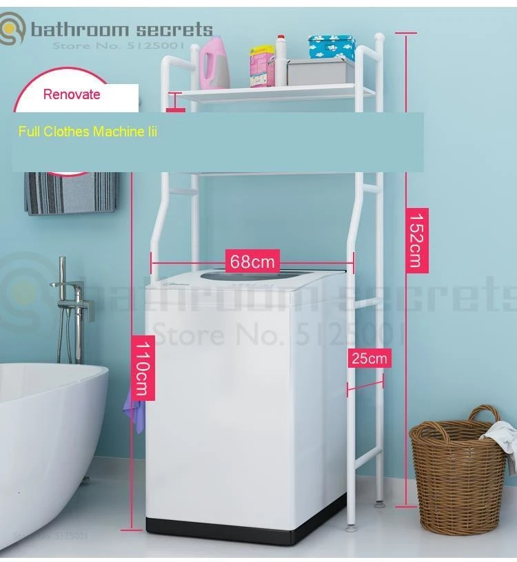 Balcony Corner Frame Floor-to-floor Full-automatic Drum Washing Machine Storage Rack Toilet Toilet Rack Floor-to-floor Type