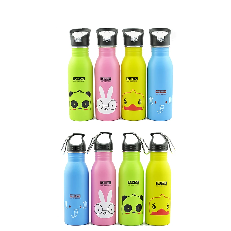 Бутылка для воды 500 мл из нержавеющей стали с милыми мультяшными героями