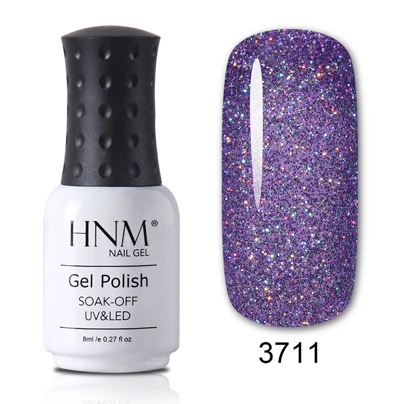 

HNM Glitter UV Platinum Gel Nail Polish Bling Painting Gellak Semi Permanent Hybrid Varnish Lucky Lacquer Gelpolish Enamel 8ML