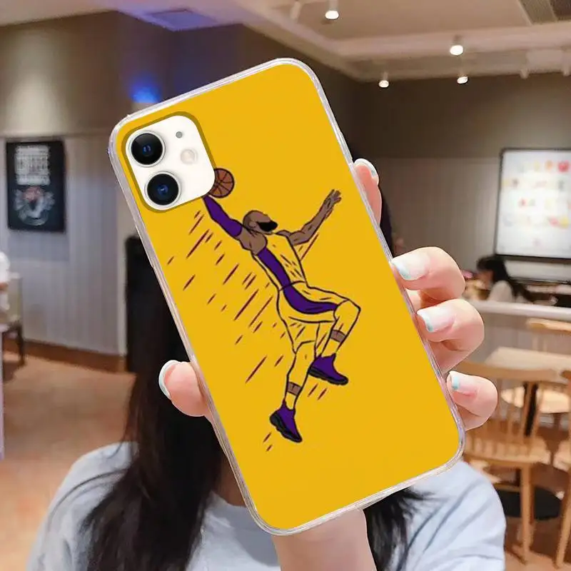 

LeBron James Basketball Phone Case For iphone 5s 6 7 8 11 12 plus xsmax xr pro mini se Transparent Cover Fundas Coque