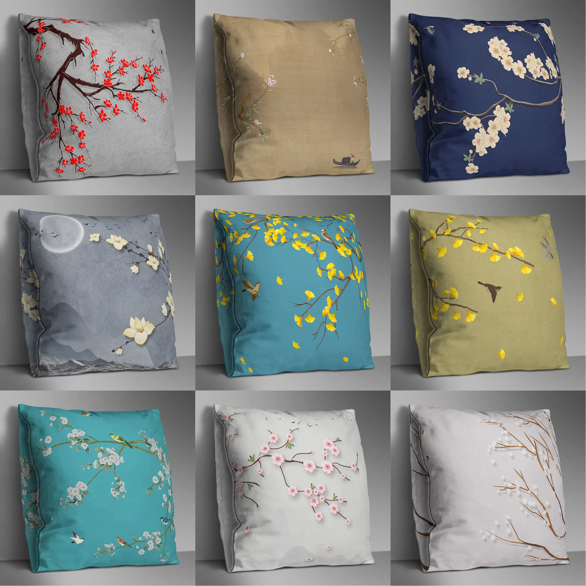 

Cute Double Side Print Cushion Cover Polyester Decorative for Sofa Seat Soft Throw Pillow Case Cover 45x45cm Home Decor