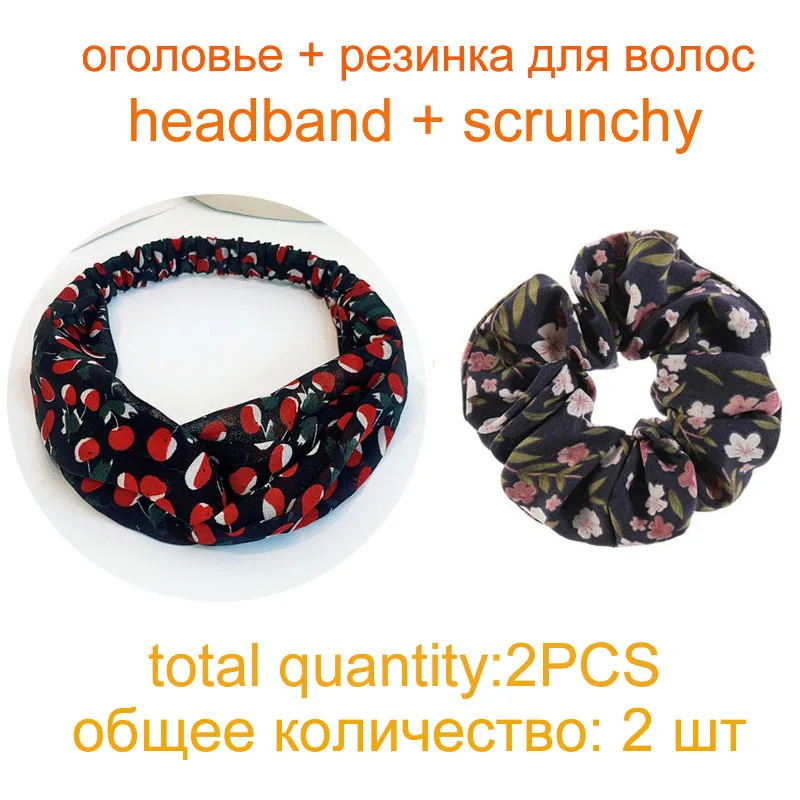 Мода 1 шт. принт Headabnde с цветочным рисунком и бантом резинка для женщины "конский
