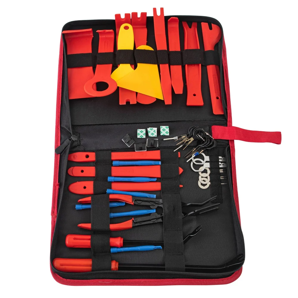 

45-piece Car Radio Door Clip Panel Trim Dash Audio Removal Open Installer Pry Tool for Auto Vehicle for Audio Removal Pry