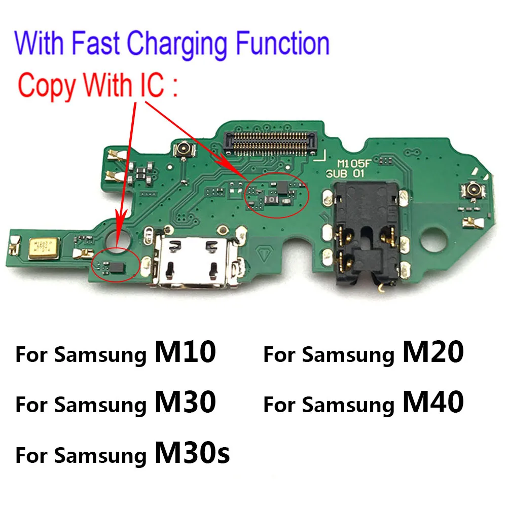 

USB Charging Port Dock Charger Plug Connector Board Flex Cable For Samsung Galaxy M10 M20 M30 M30S M40 M105 M205 M305 M405