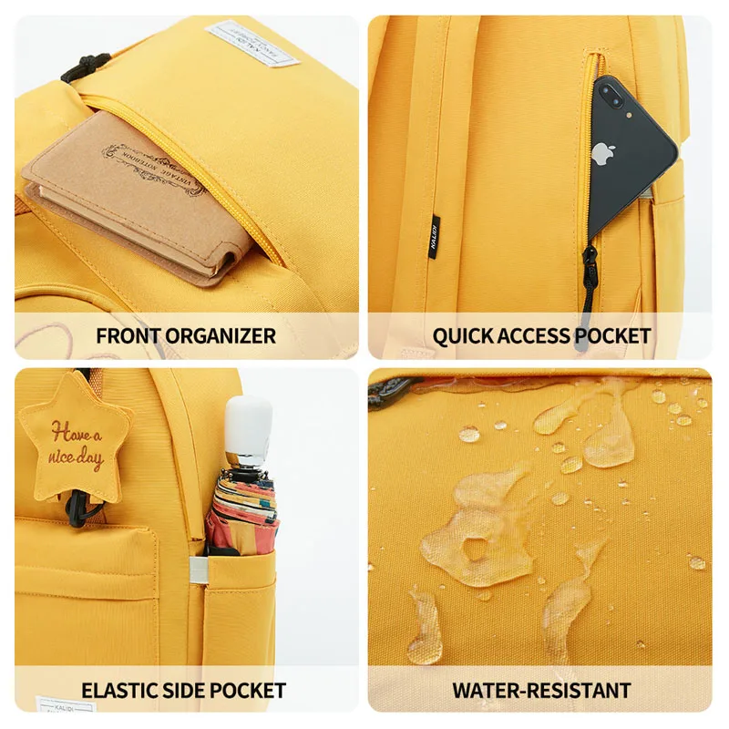 Сумка KALIDI для ноутбука женская модная Водонепроницаемая тканевая Сумочка