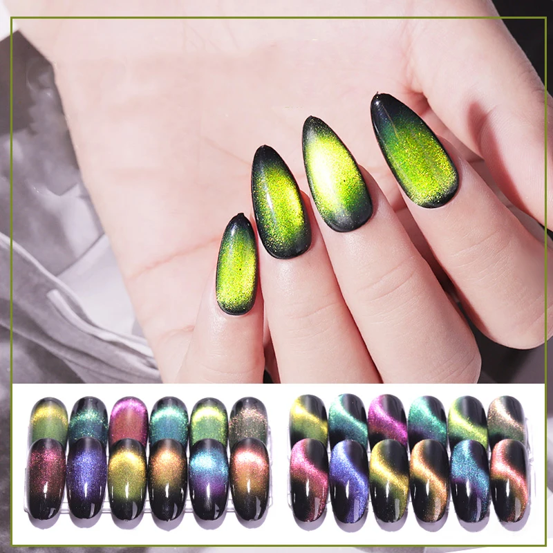 Гель-лак для ногтей 8 мл 5D Магнитный УФ-гель хамелеон кошачий глаз долговечный