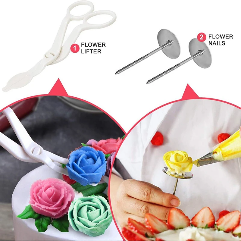 DIY Plastic Cake Turntable Rotating Home Shop Cream Nozzles Stainless Cakes Decorations Set For Baking | Дом и сад