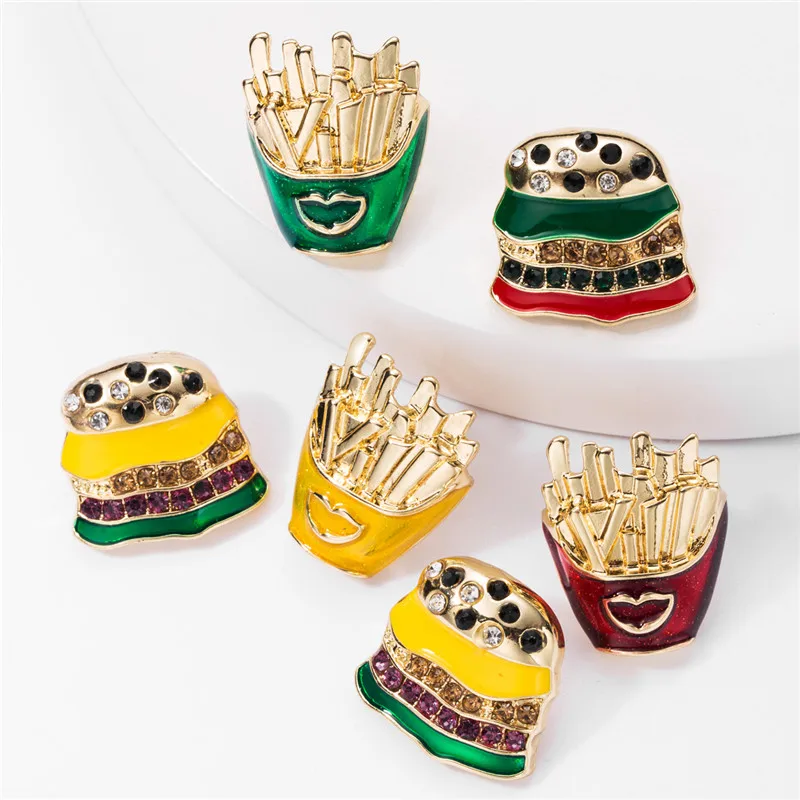 1 пара высококачественные геометрические серьги гвоздики для пищевых продуктов